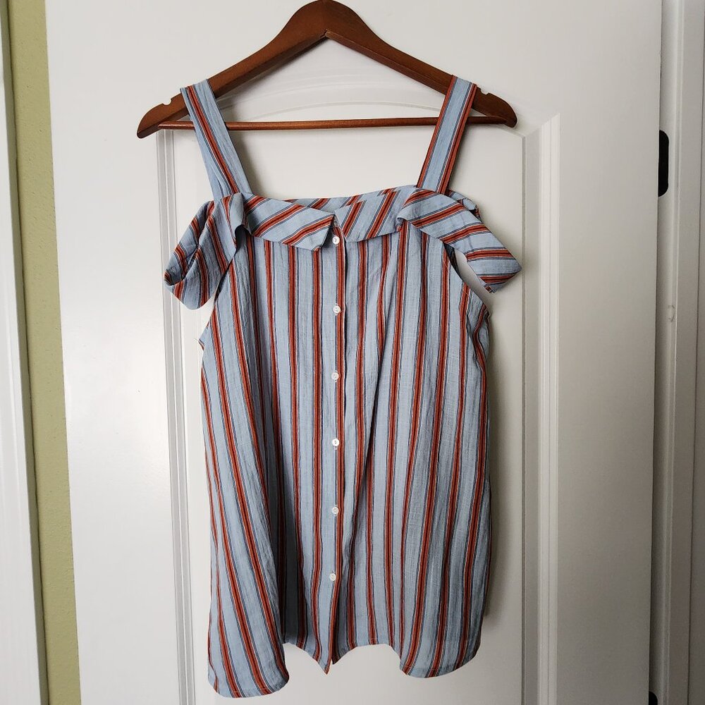 Light blue striped blouse